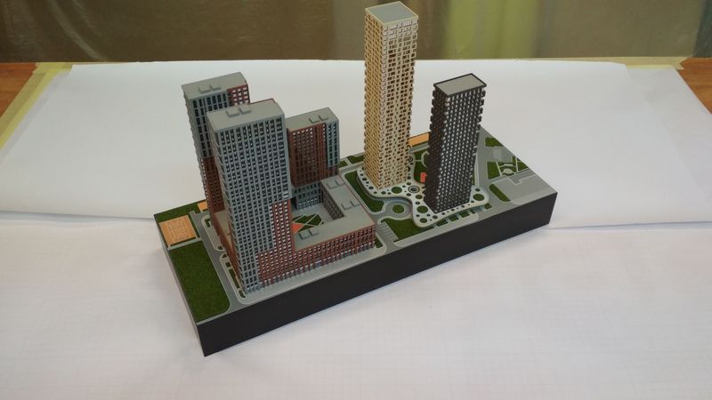 Планировочный макет многофункционального жилого комплекса 1