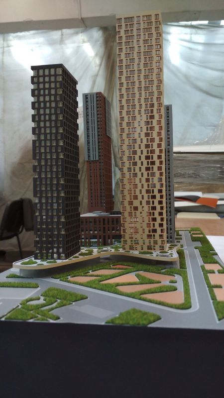 Планировочный макет многофункционального жилого комплекса 4