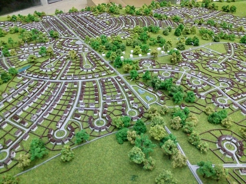 Ландшафтный макет коттеджного поселка 3