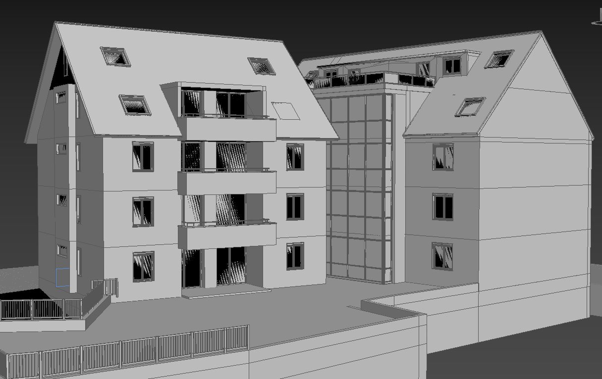 Архитектурная 3D визуализация. дом в г. Мюнхен Германия 2